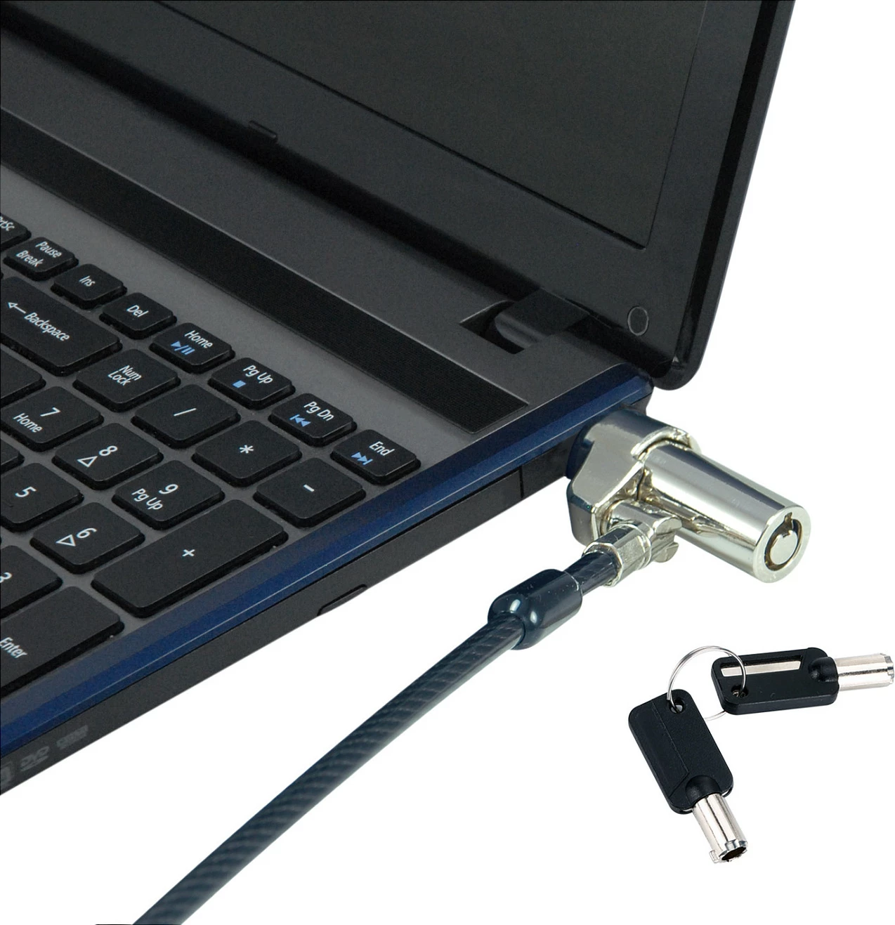 Kandadë sigurie për laptop Conceptronic Nano-Lock Dual, kabllo 1.8m, e zezë
