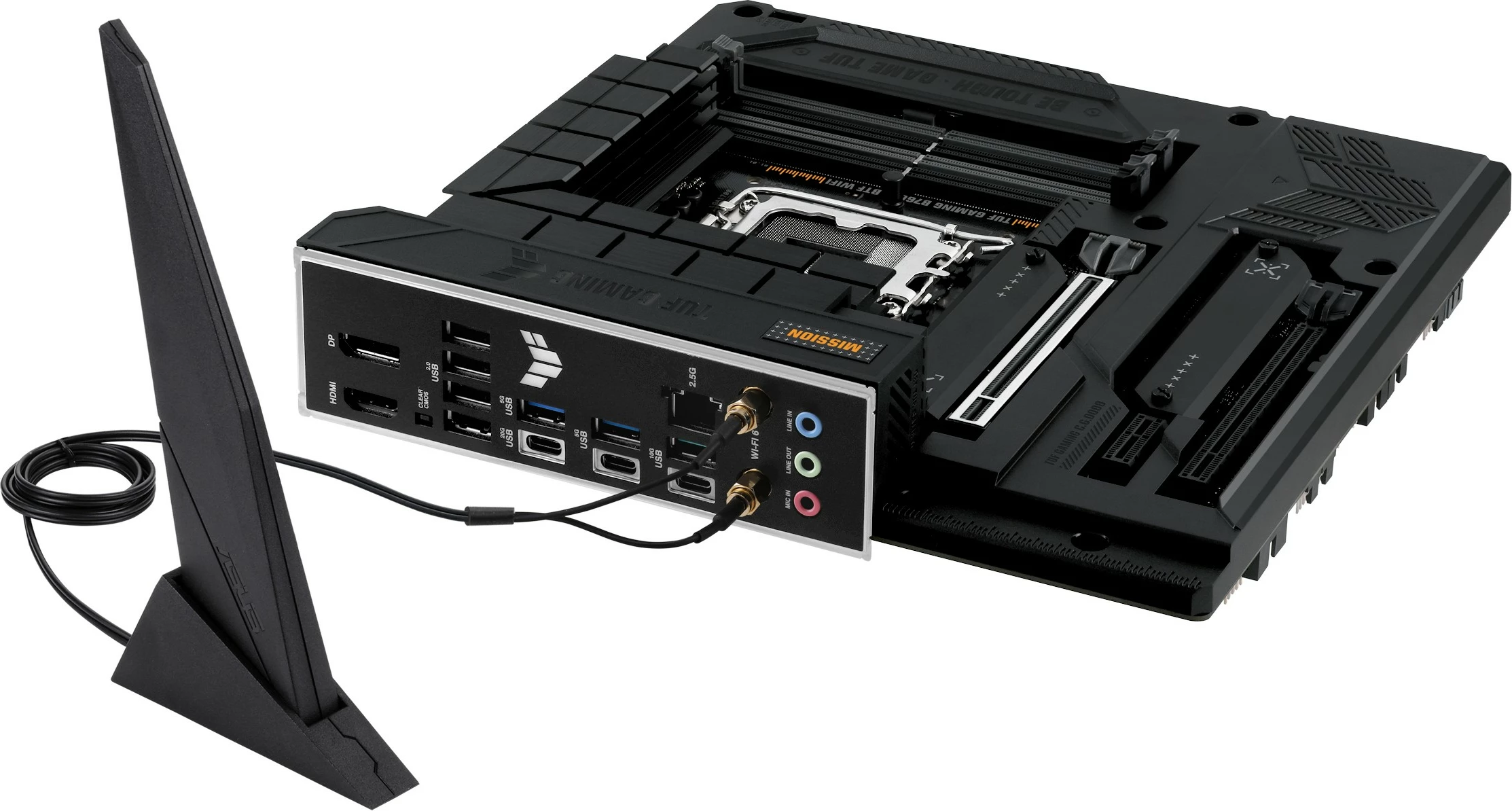 Pllakë amë ASUS TUF GAMING B760M-BTF WIFI, Intel, LGA 1700, DDR5, micro ATX