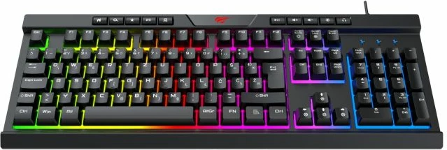 Tastierë gaming HAVIT Gamenote HV-KB500L, USB me kabllo, layout Slloven (SLO), RGB LED, 114 taste, e zezë