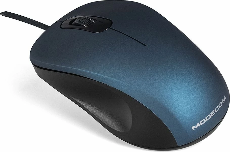 Maus Modecom MC-M10S Silent 1000 DPI USB me kabllo, blu