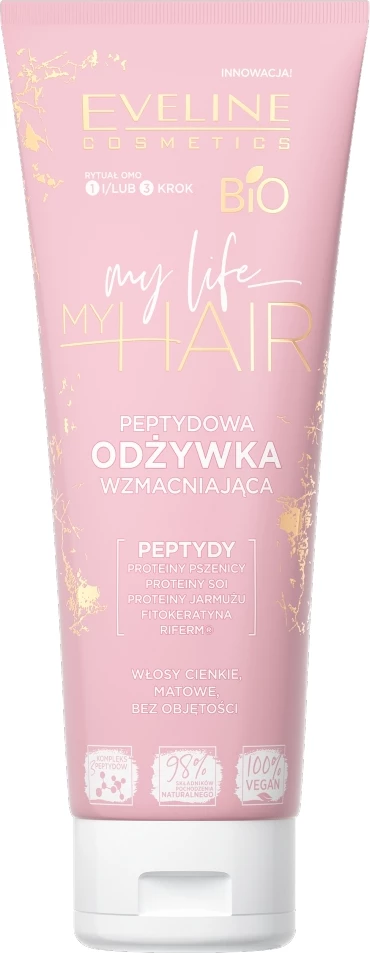Kondicioner për flokë Eveline Cosmetics My Life My Hair Peptide Strengthening për femra 250ml