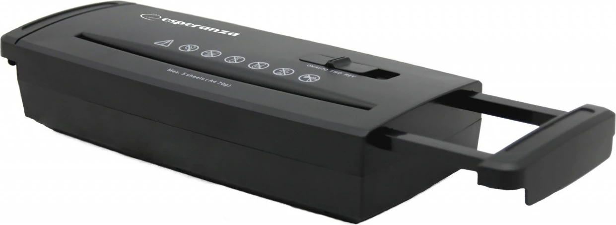 Makineri për copëtim letrash Esperanza EN104 BLADE, pa kosh, e zezë