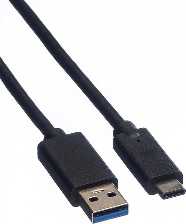 Kabllo USB ROLINE USB 3.2 Gen 1 A në C, 0.5 m, 5 Gbit/s, e zezë
