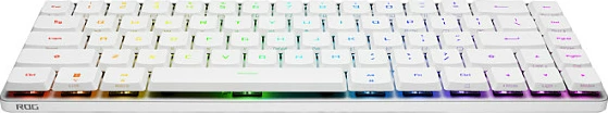 Tastierë gaming ASUS ROG Falchion RX Low Profile, 65%, RGB, Wired & Wireless, QWERTZ, e bardhë