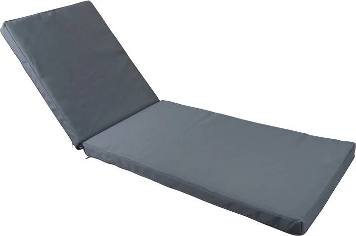 Jastëk Vertian për shezlong, tekstilene, ngjyrë gri e errët, 194x58x7cm