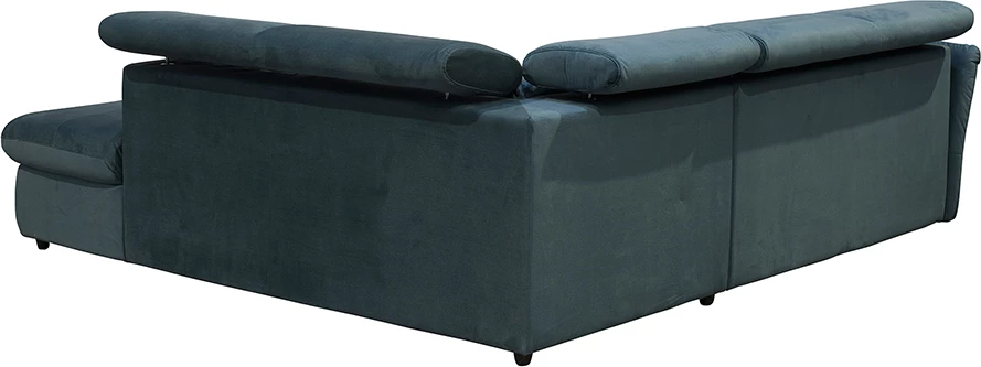 Kënd divan shtrat Monserat, kënd i djathtë, ngjyrë petrol, 254x224x90