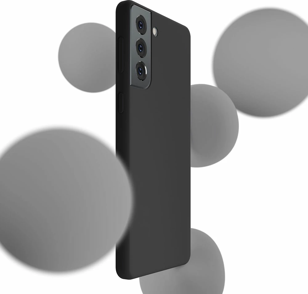 Mbështjellës silikoni 3mk për Samsung Galaxy S21+, i zi