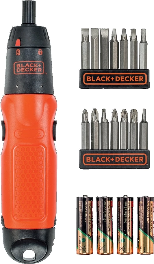 Vijaçnik elektrik Black+Decker A7073 6V set 19 copë portokalli/zi
