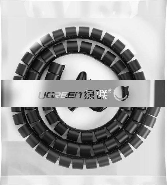 Organizator kabllosh spiral Ugreen 5 m, Ø20-78.5 mm, i zi, 1 copë