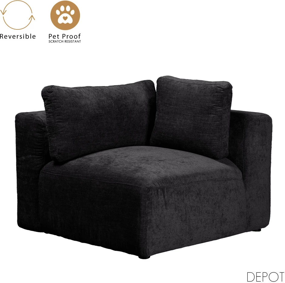 Fotelë këndore BOX me krah të kthyeshëm, ngjyrë antracit VOGUE 17, 107x107x85