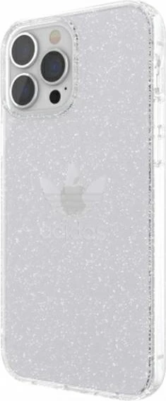 Mbështjellës Adidas OR për iPhone 13 Pro Max 6.7", Glitter, Transparent/Argjend