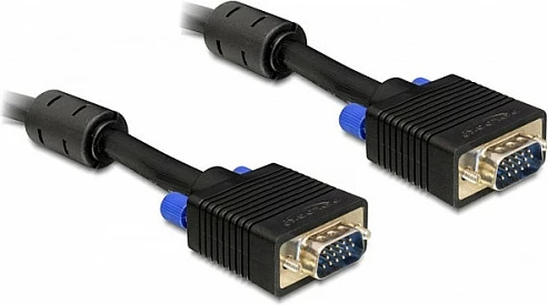 Kabllo VGA DeLOCK 20 m, D-Sub 15-pin, mashkull-mashkull, e zezë