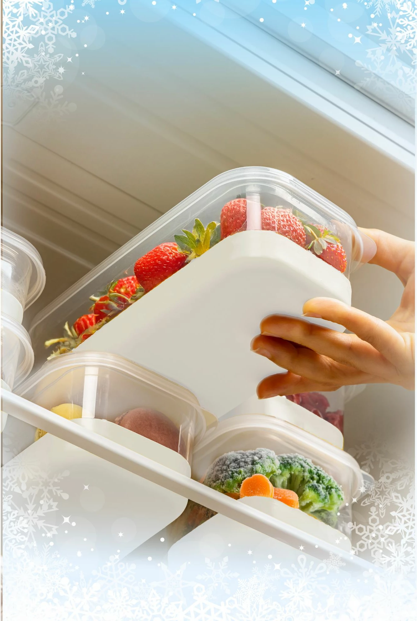 Set organizues për frigorifer (4 copë), Hermia, 4A, ngjyrë gri