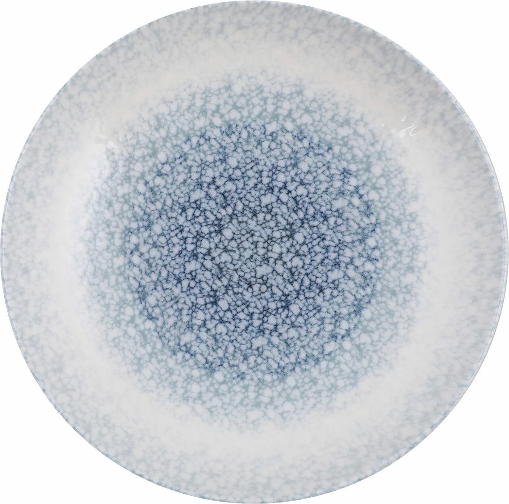 Set enësh për drekë (24 copë), Hermia Concept, GBSRD24Y4R673, porcelan, ngjyrë kaltër dhe e bardhë