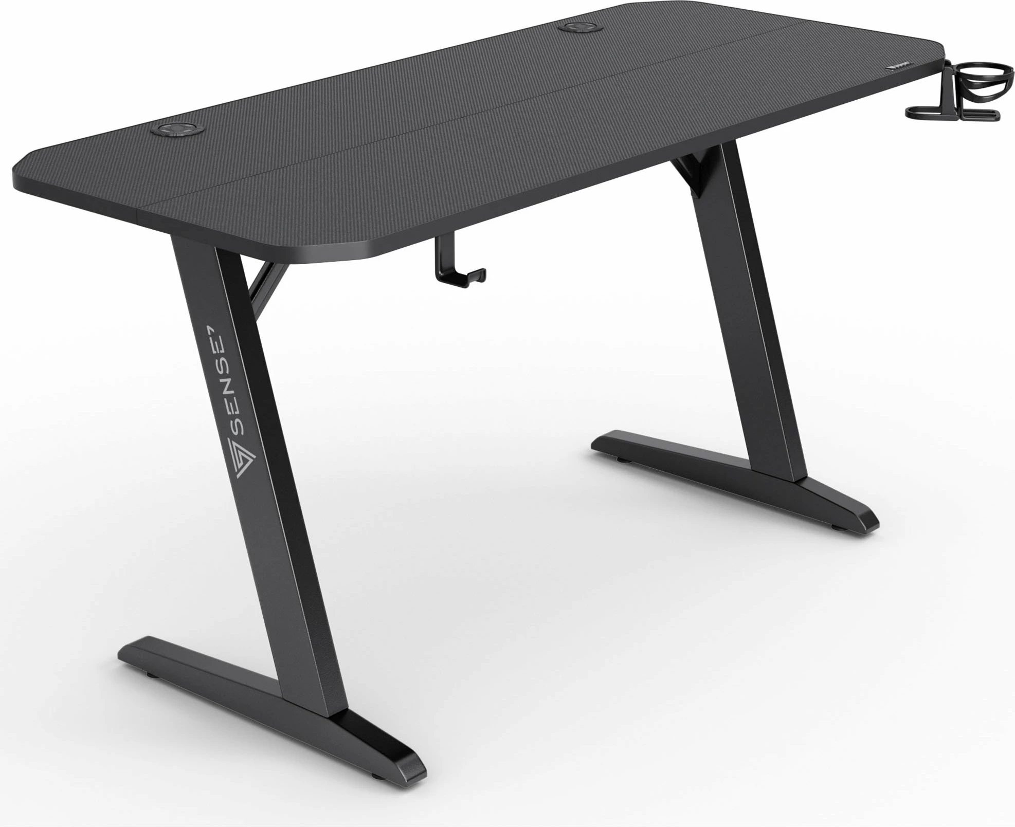 Tavolinë gaming SENSE7 Nomad Basic 140x60 cm, e zezë
