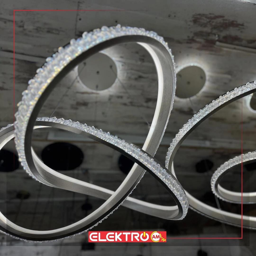 Abazhur LED i varur me kristale 11082-1 GR