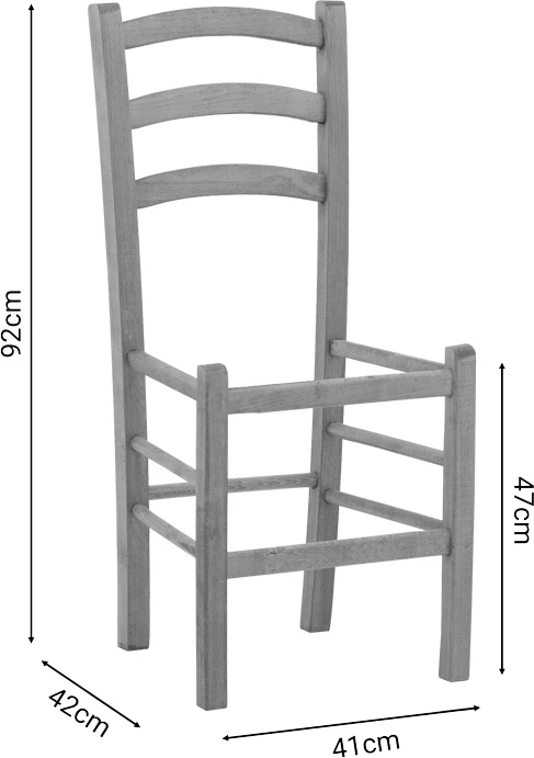 Karrige për kafene Paros dru ahu ngjyrë arre 41x42x92cm