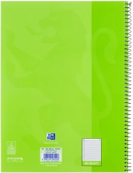 Fletore OXFORD 100050357, A4, 80 fletë, 90g, e gjelbër