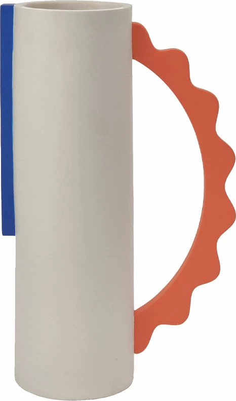 Vazo dekorative Crosby, polirezine, shumëngjyrëshe, 19x10x33cm