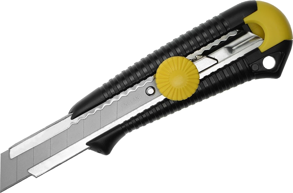 Thikë prerëse Stanley Dynagrip MP-18 18 mm, zi/verdhe, kuti 12 copë