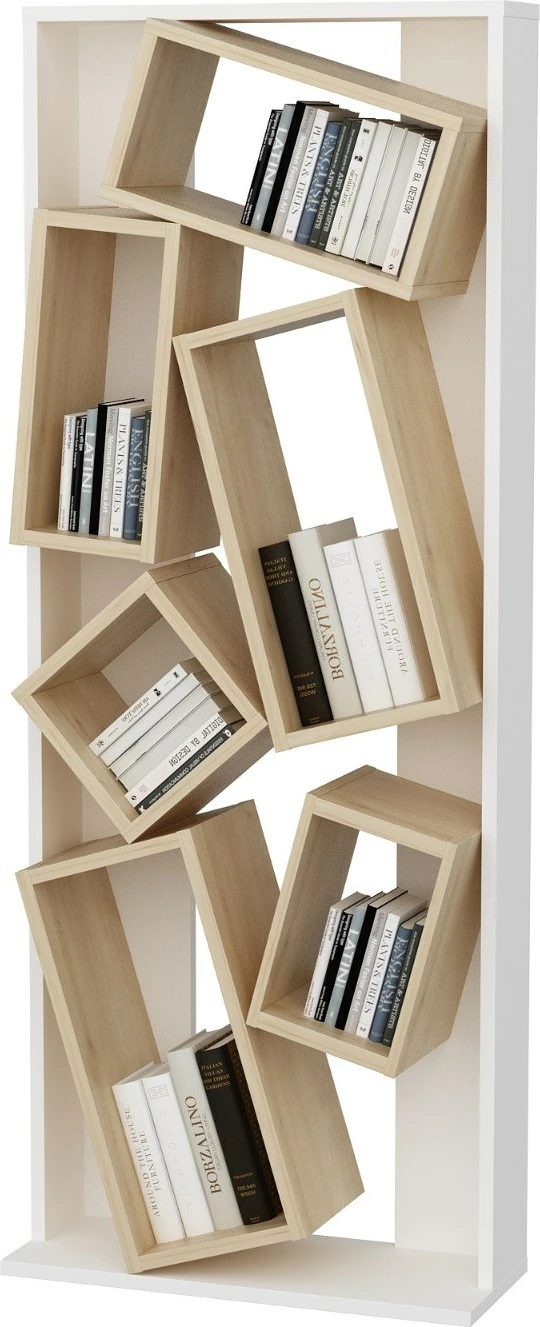 Raft librash Hanah Home, Carmen, i bardhë dhe lis