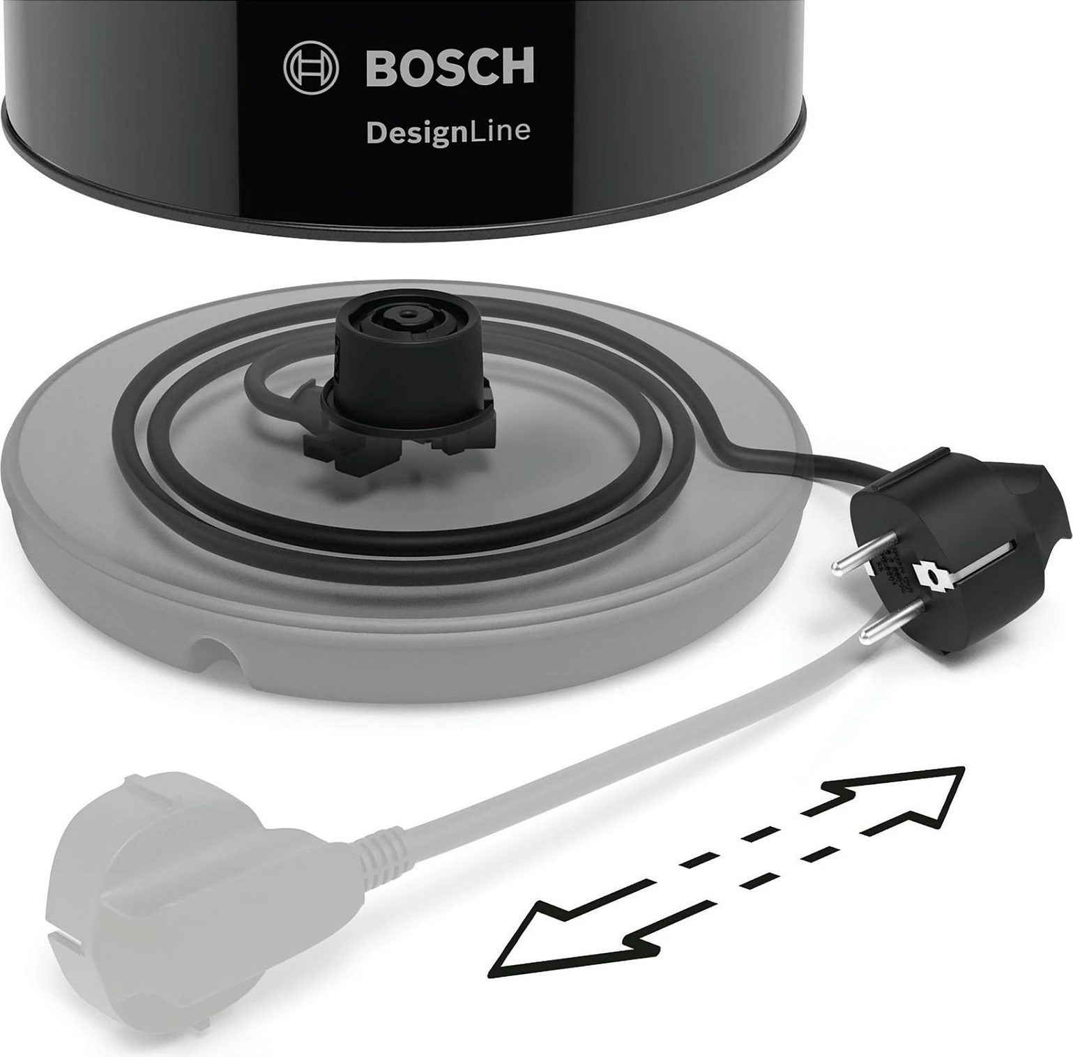 Çajnik elektrik Bosch DesignLine TWK3P423, 1.7 L, i zi