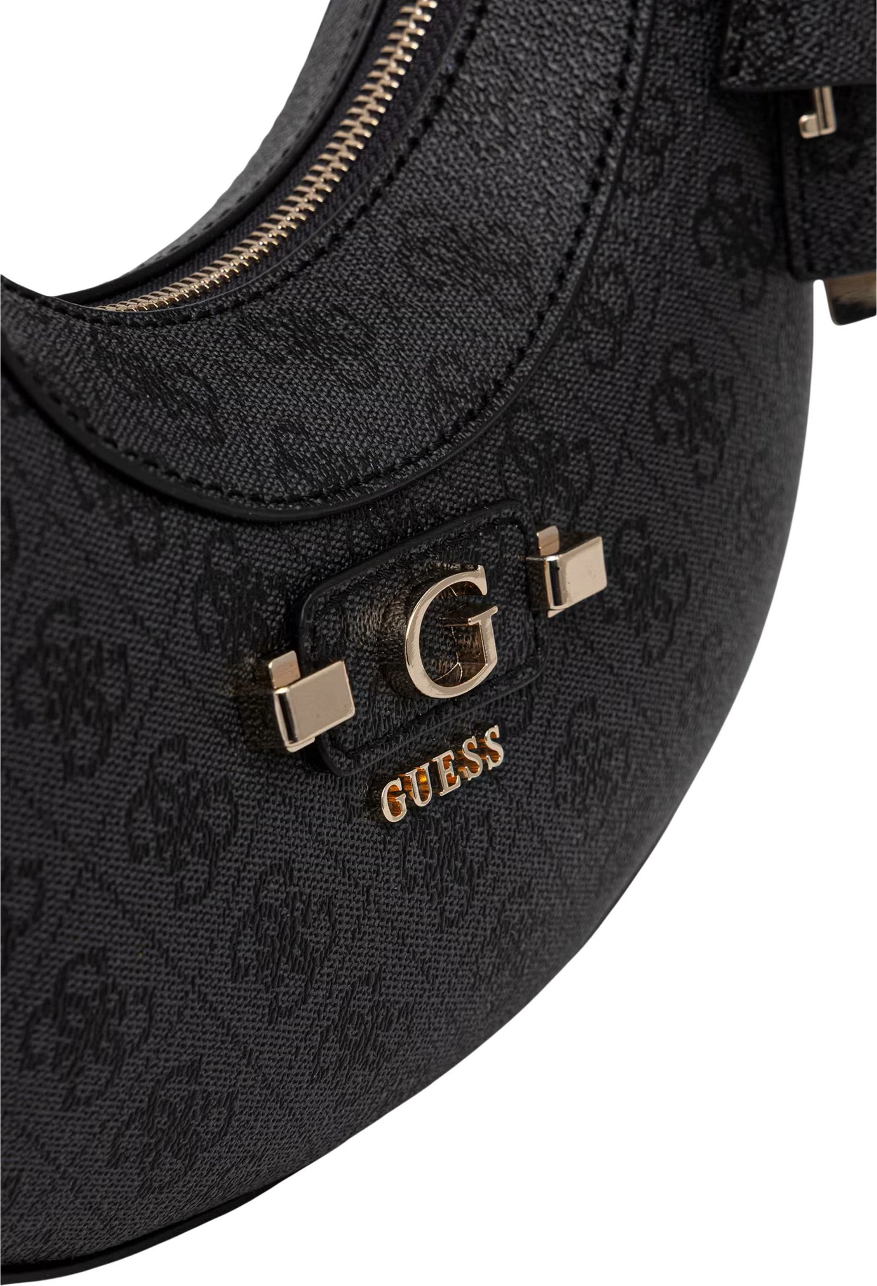 Çantë krahu Guess Coleen Logo Small SA HWSG97 49010 për femra, antracit