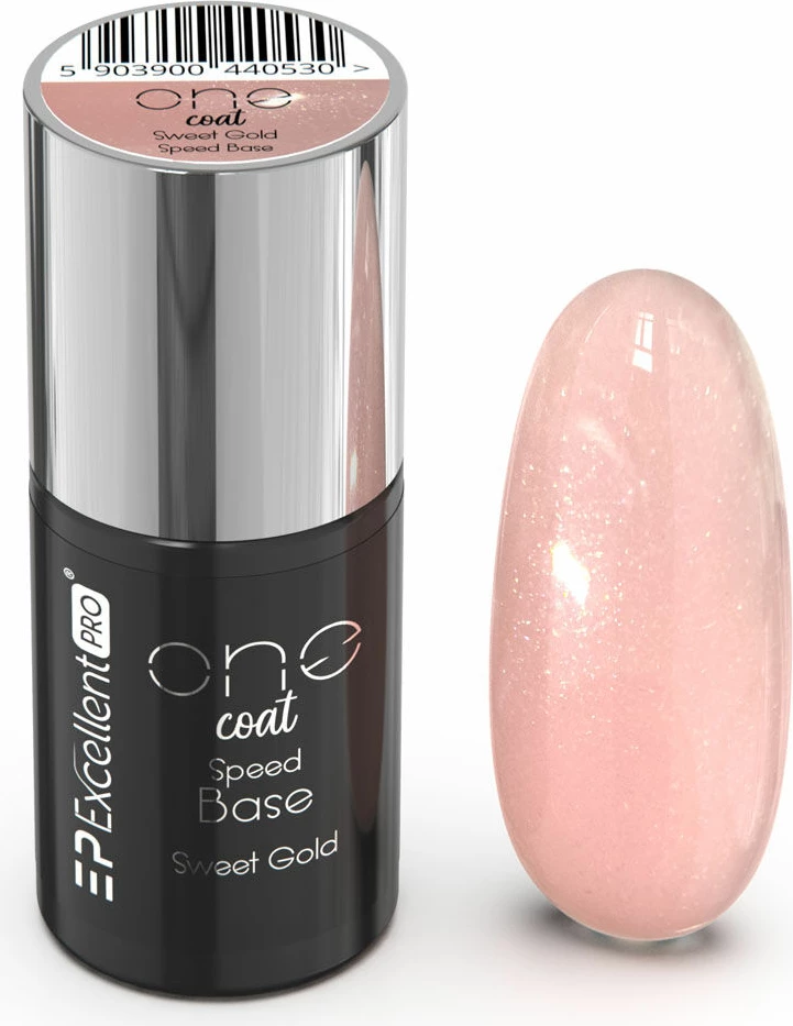 Bazë hibride për thonj për femra Excellent PRO One Coat Speed Base Sweet Gold 7g