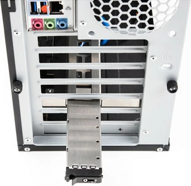 Kartë zgjerimi PCIe DeLOCK Mobile Rack, PCIe 4.0, për SSD M.2 NVMe, low profile, e zezë/metalike