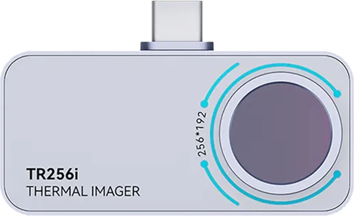 Kamerë termike mini Mileseey TR256i për iPhone (iOS), 256×192, -15°C–600°C, gri