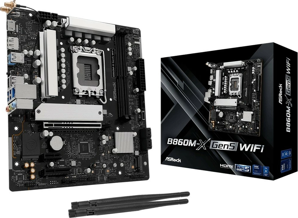 Pllakë amë ASRock B860M-X Gen5 WiFi, LGA1851, mATX, DDR5 (2 DIMM)