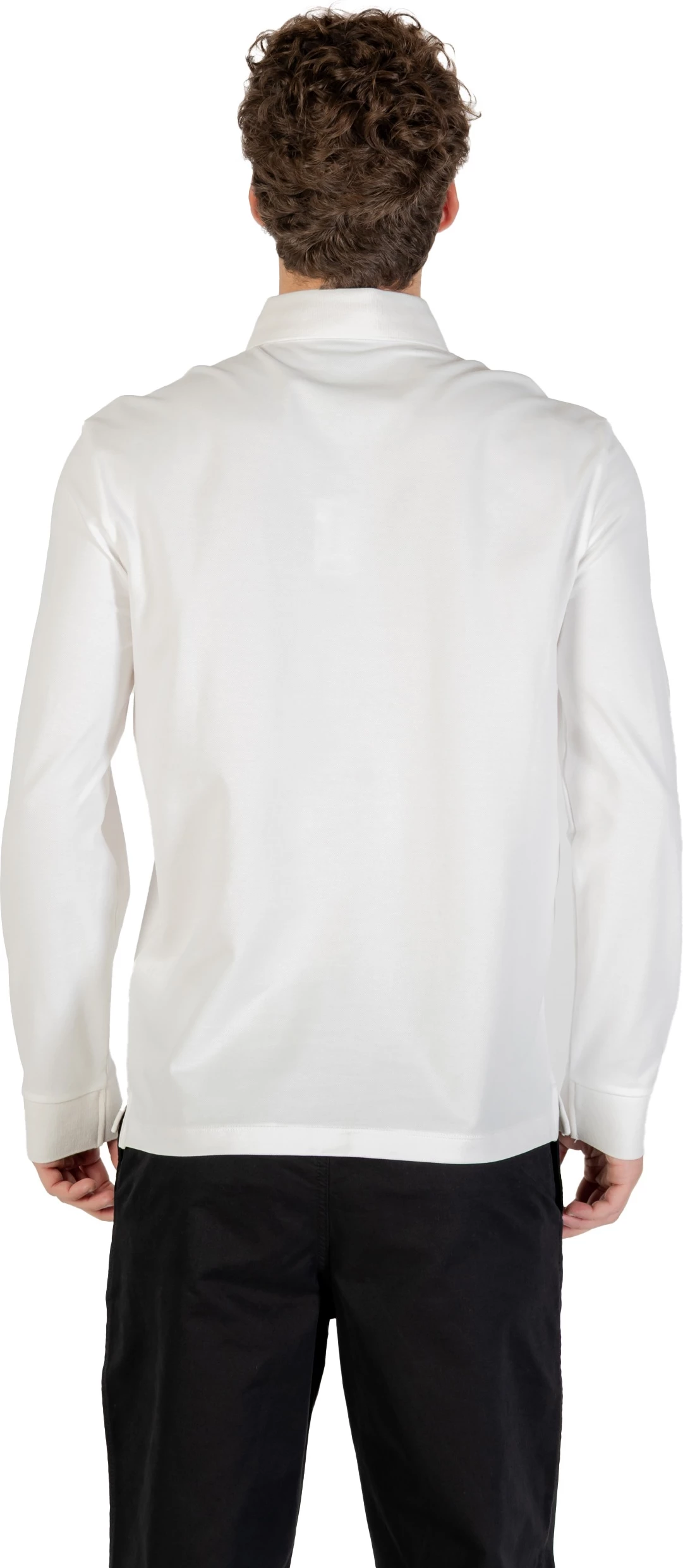Maicë polo me mëngë të gjata për meshkuj Armani Exchange XM001288 AF17321, krem [Madhësia: S]