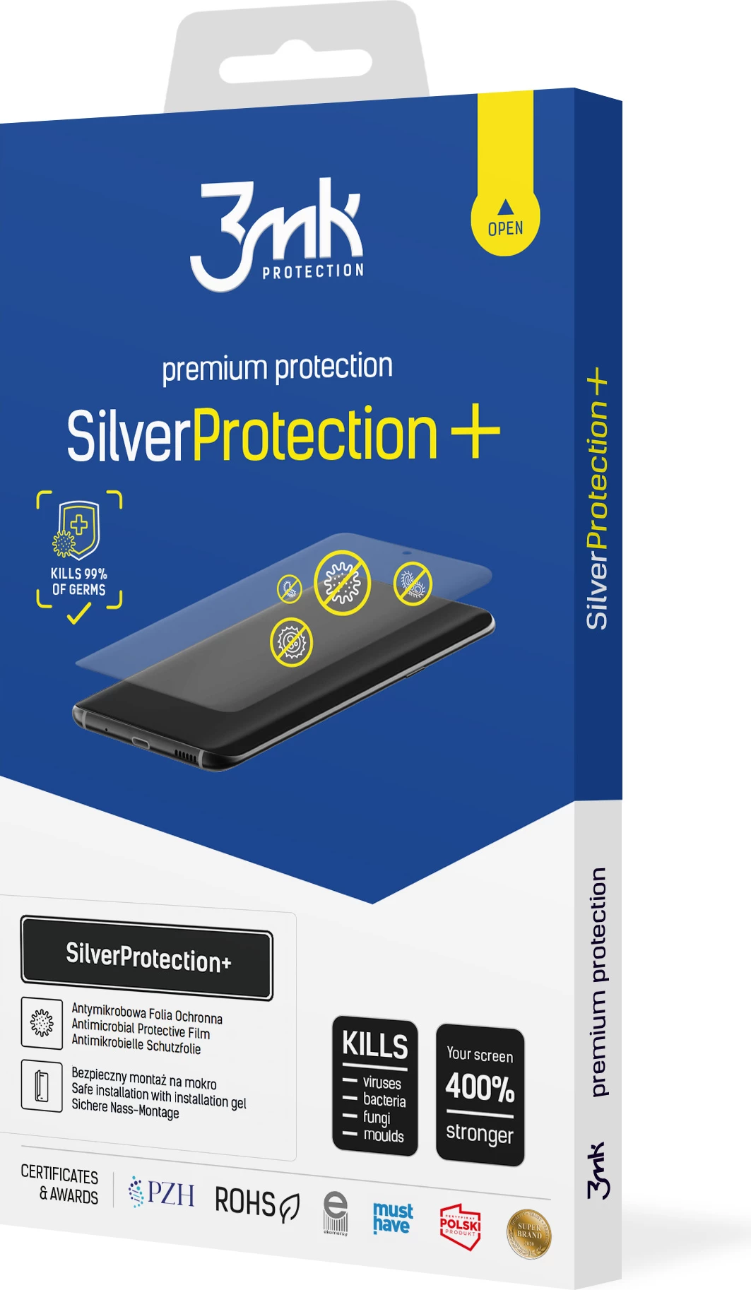 Mbrojtëse ekrani, 3mk Protection SilverProtection+, antibakteriale, vetëshëruese, forcim 400%, 0.21 mm, për Samsung Galaxy M21, set