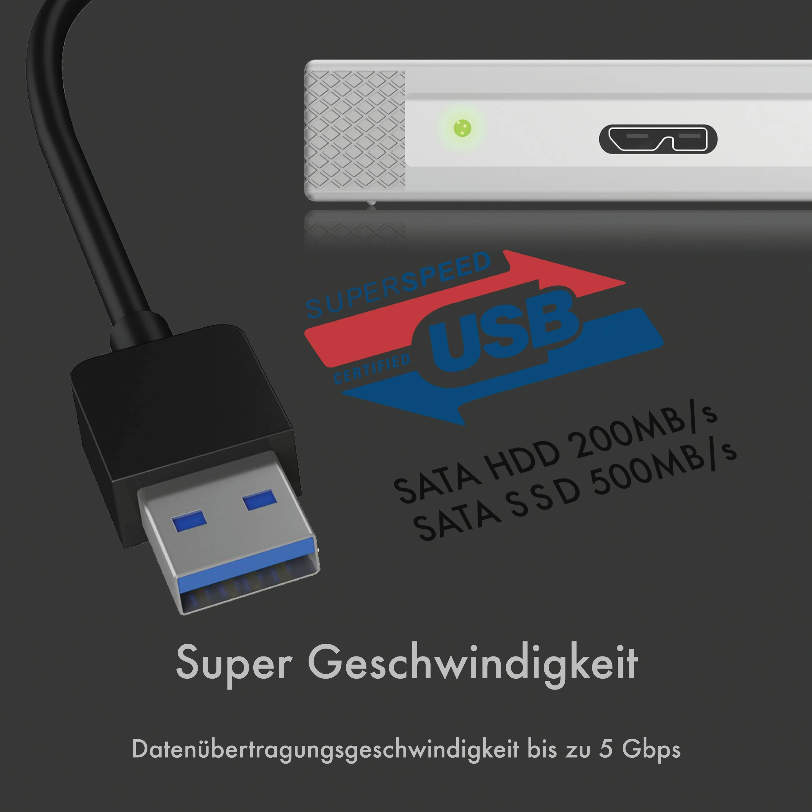 Kuti e jashtme HDD/SSD ICY BOX IB-241WP, 2.5", USB 3.2, alumini, anthracite/silver