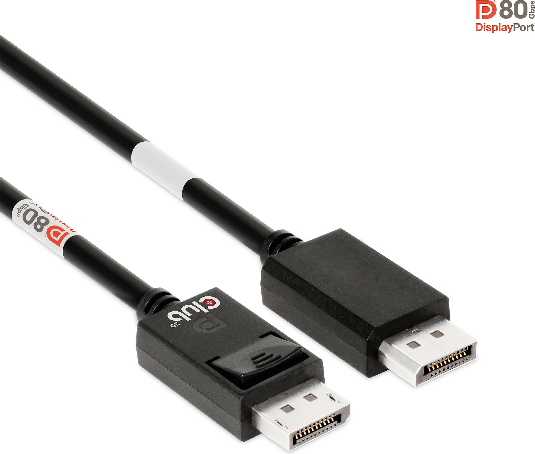 Kabllo DisplayPort Club3D DP 2.1, 1.2m, e zezë