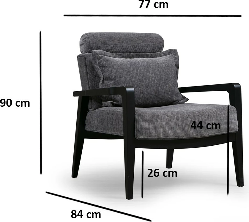 Karrige Wing, Atelier del Sofa, Apollo, ngjyrë gri