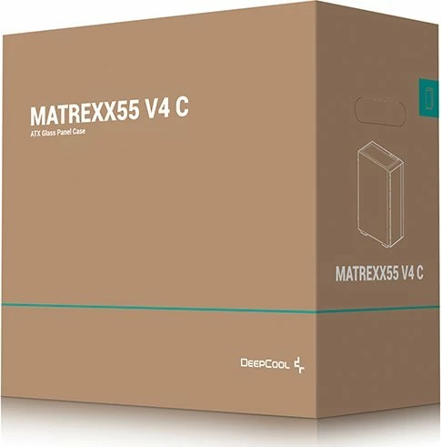 Kasë Deepcool Matrexx 55 V4 C (R-MATREXX55-BCADA4-G-4) Midi Tower ATX, ARGB, pa furnizues rryme, e zezë