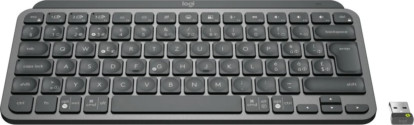 Tastierë mini Logitech MX Keys Mini for Business, wireless, Bluetooth, QWERTZ, LED, Graphite