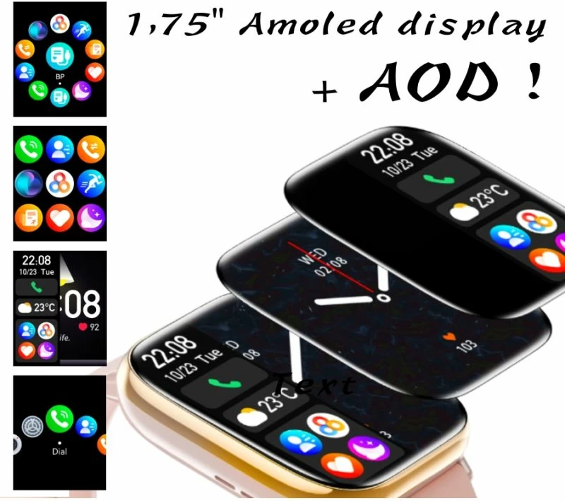 Smartwatch për femra Rubicon, e zezë
