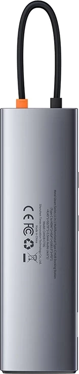 Kasë Baseus Metal Gleam Series CAHUB-CT0G, 11 porte, USB-C, HDMI, VGA, RJ45, Gri