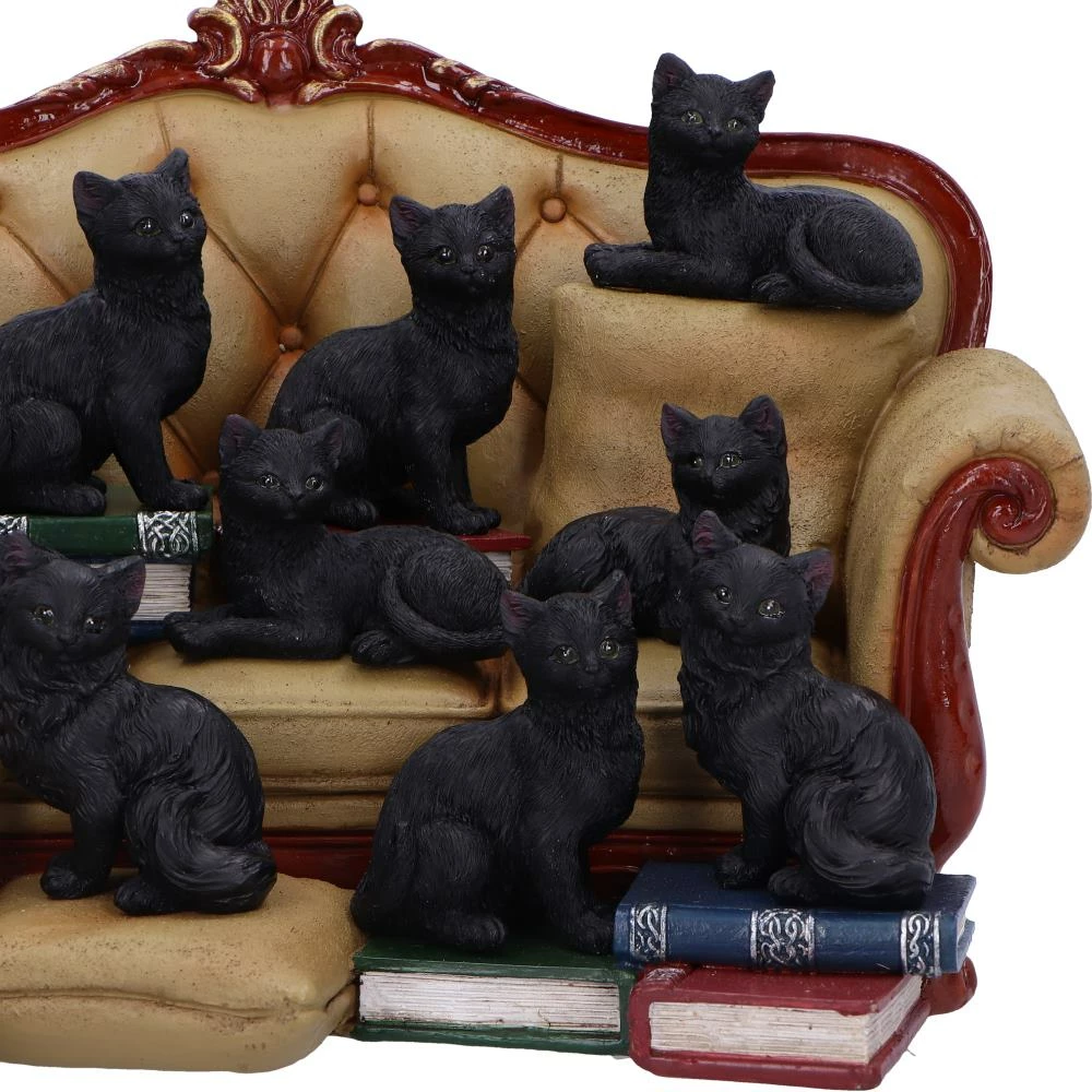 Figurinë dekorative NEMESIS NOW Couch Clowder, resin, e pikturuar me dorë, assorted, 1 copë