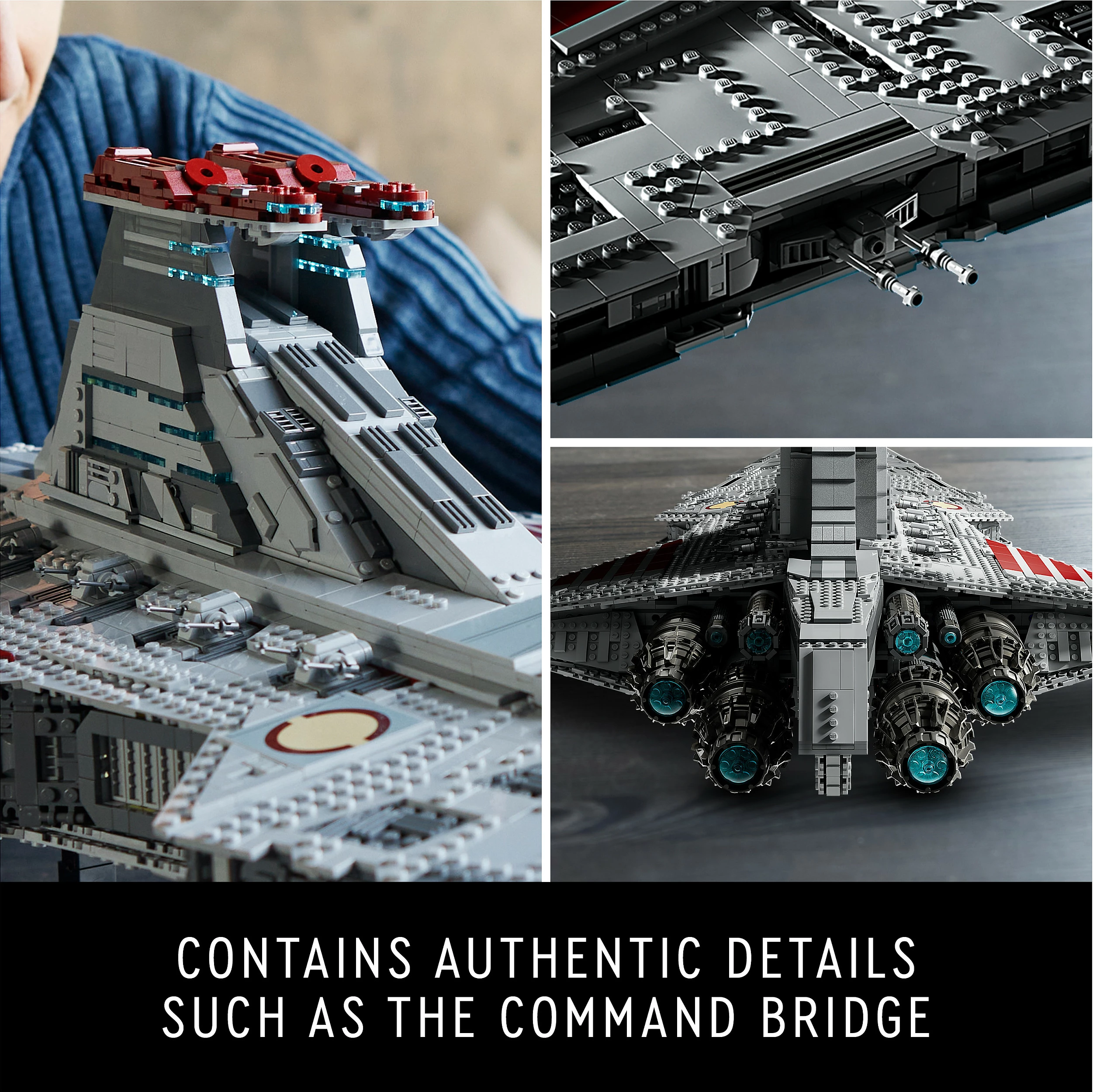 Set ndërtimi LEGO Star Wars Venator-Class Republic Attack Cruiser, 5374 pjesë, plastikë, shumëngjyrësh