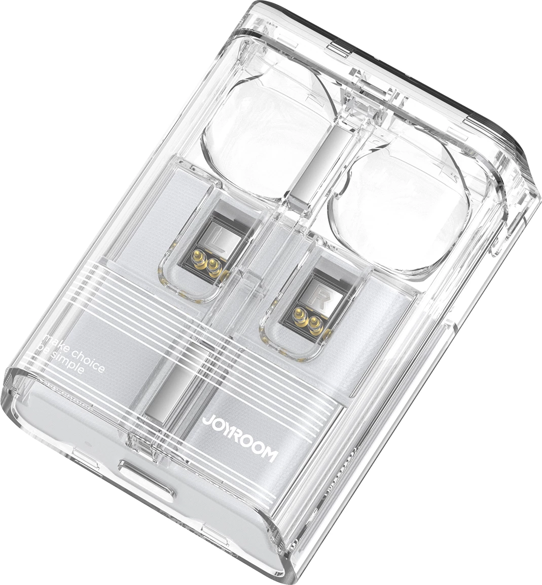 Kufje wireless TWS Joyroom JR-TC1 IceLens Series, Bluetooth 5.3, me ndriçim LED, të bardha