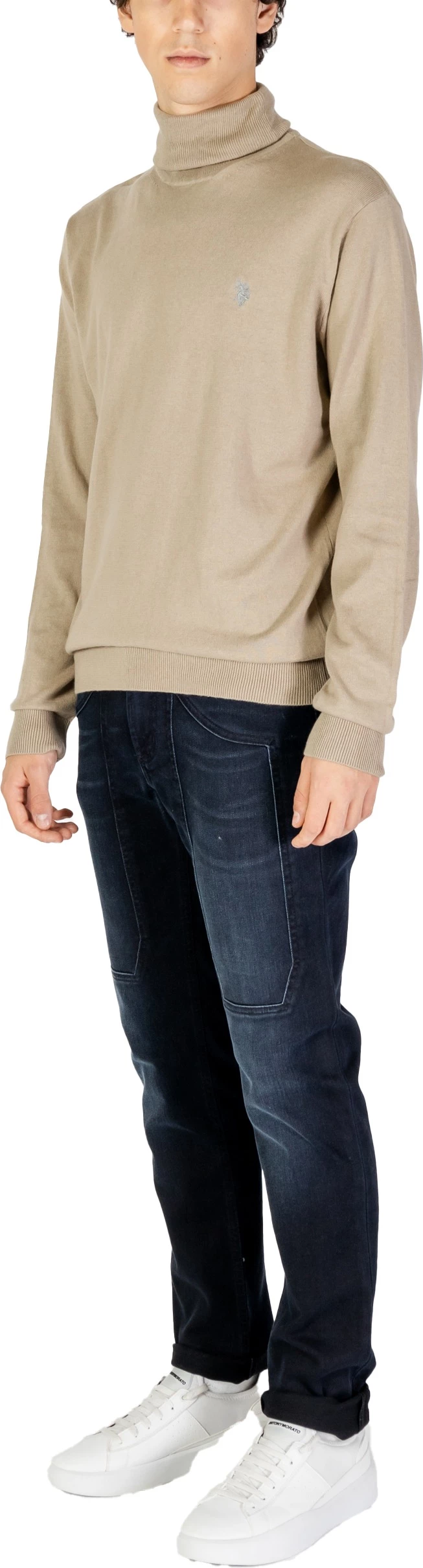 Xhemper me golf për meshkuj U.S. Polo Assn. US40 173008, bezhë e çelët [Madhësia: XL]