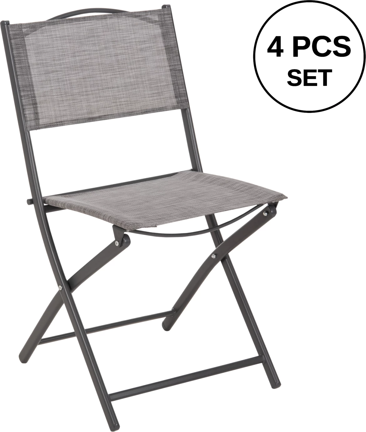 Karrige e palosshme për jashtë, MAG FH5971.01, metal gri-tekstilen gri, 45x51x81H cm., set prej 4 copë