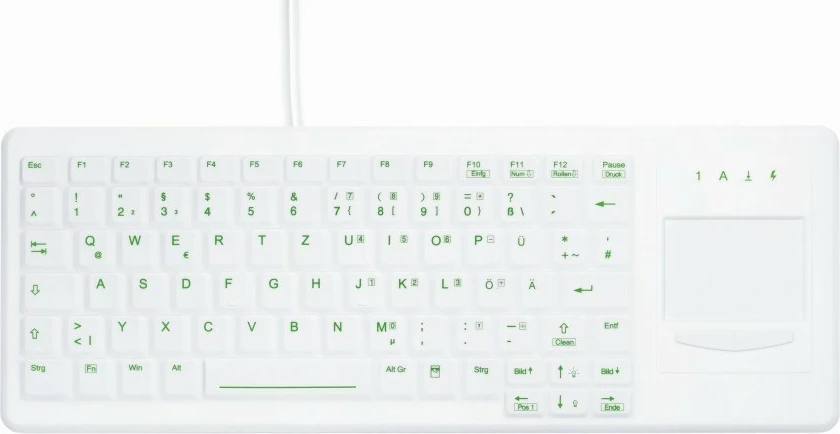 Tastierë mini Cherry AK-C4400, me kabllo, USB + PS/2, membranë, e bardhë