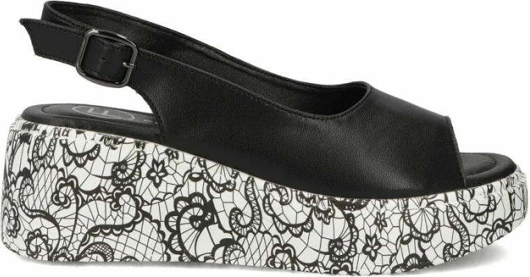 Sandale me platformë Filippo DS7580, të zeza