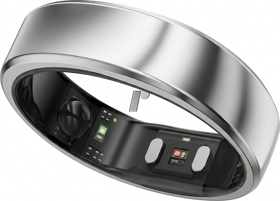 Unazë smart RingConn Smart Ring Gen2 Air, tracking gjumi & fitness, madhësia 10, Galaxy Silver
