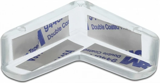 Mbrojtëse këndi DeLOCK, vetëngjitëse, PVC, 40x40x13 mm, transparente
