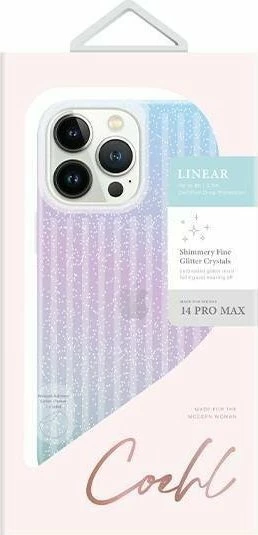 Mbështjellës Uniq Coehl Linear për Apple iPhone 14 Pro Max 6.7\", hardcase plastik, Stardust vjollcë